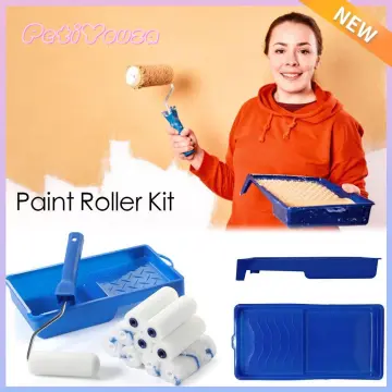 3inch Orange Texture Corner Roller Brush for Wall Decorative Foam Paint  Roller Design Sponge Roller Art Lacquer Tools Handle