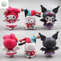 MZRTNZ คุโรมิ ของเล่นโมเดลตุ๊กตาฮาโลวีน Kuromi เมโลดี้ Pachacco Pachacco อะนิเมะ Action FIGURE ของเล่น โมเดลฟิกเกอร์ของเล่น ดีไอวาย เครื่องประดับรถยนต์ตกแต่ง วิปครีมปลอม diy