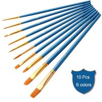 10Pcs Paint Brushes Set Artist Brush for Acrylic Oil Watercolor Professional Painting for Artist Beginners Children Drawing Painting Supplies