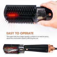 สเปรย์อินฟราเรด Hot Air Brush Steam Essential Oil Hair Straightener Hot Air Comb Profession Hair Dryer Hairstyling Tools Hot Comb