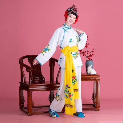 （HOT) เครื่องแต่งกายการแสดงละครเวที Miss Hua Dan เครื่องแต่งกายแม่บ้านขายเข็มขัดน้ำผ้าพันคอเอวปัก