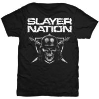 Slayer Nation Reign ใน Blood Show No Mercy Rock เสื้อยืดผู้ชาย Unisex