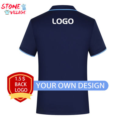 Mens Polo Shirts Embroidered Text Shirts Summer New Lapel Short Sleeve Shirt Fashion Brand High-quality Shirts Diy Polo Logo