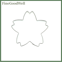 FineGoodWell แม่พิมพ์ตัดคุกกี้เค้กรูปดอกซากุระสแตนเลสอุปกรณ์อบขนมแม่พิมพ์บิสกิต