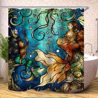 【CW】♦☞  Shower Curtain Tail Fabric Mythological Young Cartoon