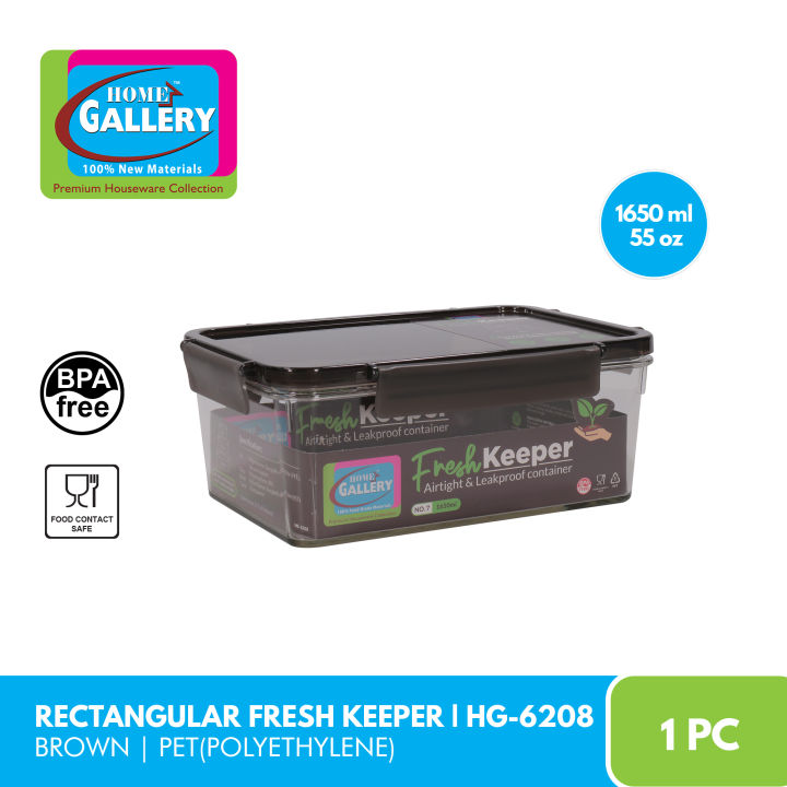 Home Gallery Rectangular Fresh Keeper 1650ml/55oz BPA Free Food