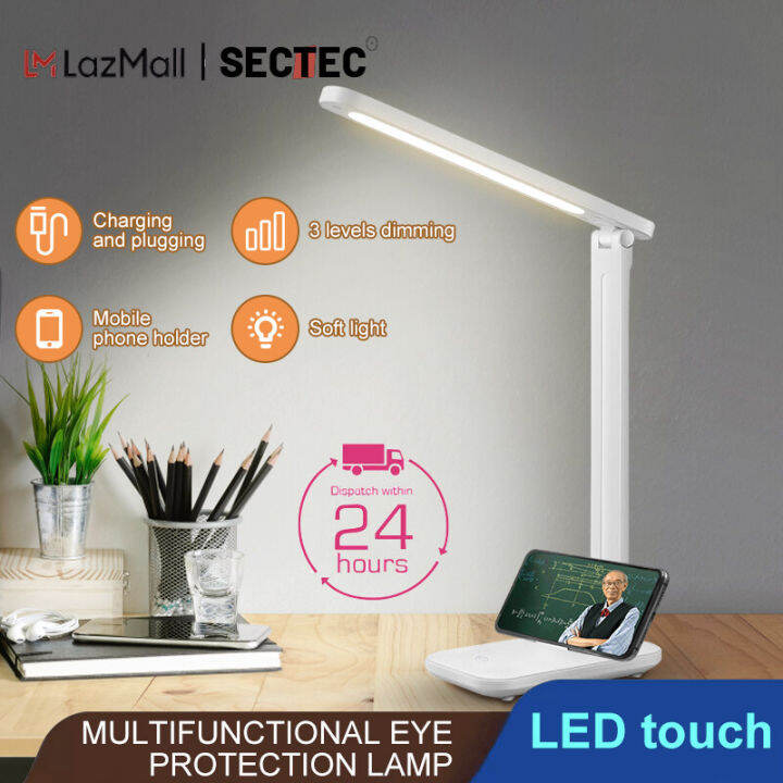 LED Touch Dimming Desk Lamp USB Charging Reading Eye Protection Table
