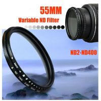 55mm Variable Neutral Density ND2 to ND400 Fader ND Vario Graufilter Filter 55 mm For Nikon Canon Sony A200 A450 A300 18-55mm Filters