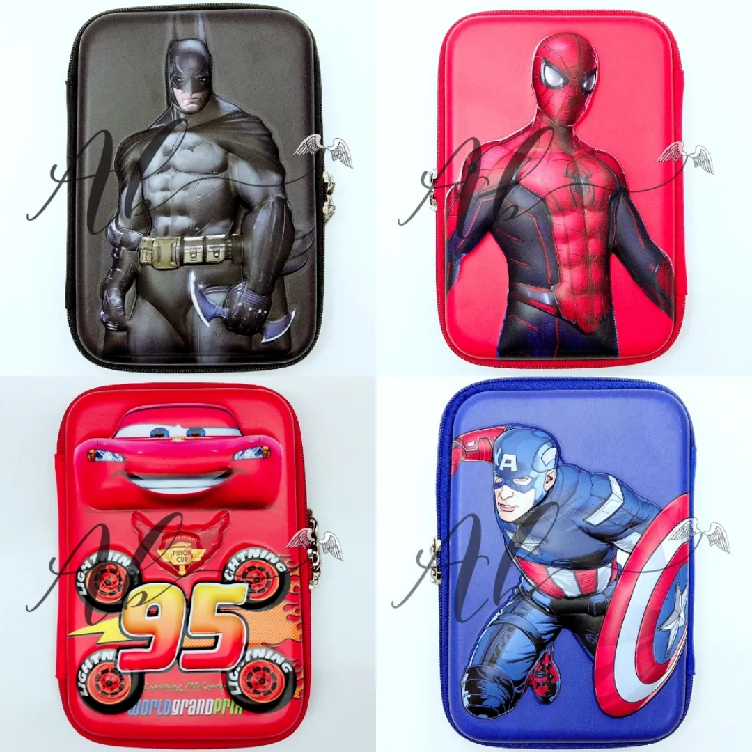 Angel Baby Superhero Car Spiderman Cartoon Eva Capacity Pencil Cases |  Lazada