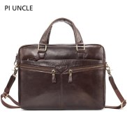 High Quality Cowhide Men Business Briefcases For Documents Genuine Leather