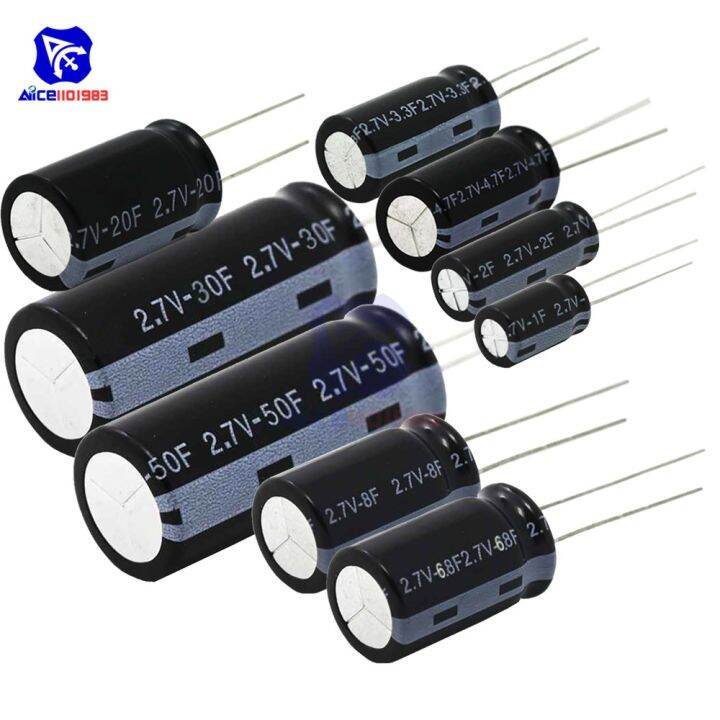 【CW】 Super Farad Capacitor 2.7V 150F Frequency 2 Pin for Car Stereo
