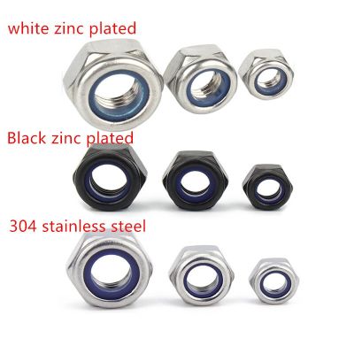 DIN985 Lock nuts M2-M12 Self-locking Nuts Hex Nylon Lock Nut carbon stainless steel Nails Screws Fasteners