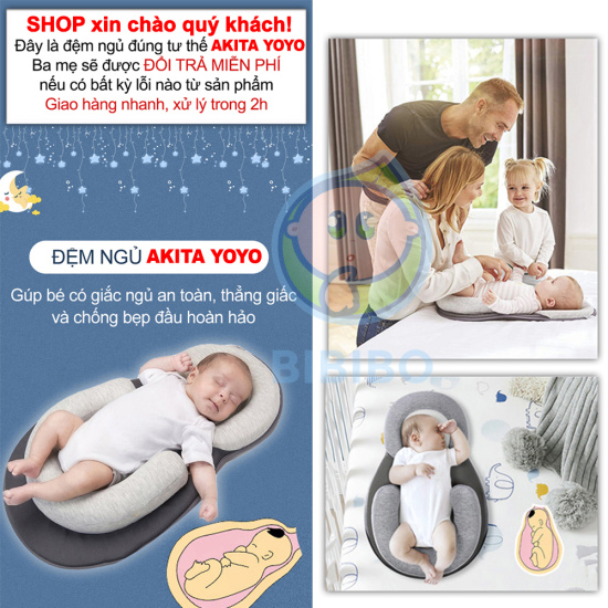 Đệm ngủ cho bé akita yoyo kids độ dốc chuẩn chống bẹp đầu - ảnh sản phẩm 2