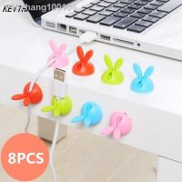 8Pcs Rabbit Cable Clips Desk Tidy Organizer Mouse Cable Wire Holder USB Charger Cord Lead Cable Winder For Car home office
