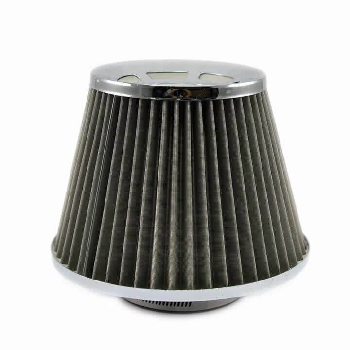Filter Udara Dingin Baja Tahan Karat 76Mm 3 Inci, Kerucut Filter Asupan