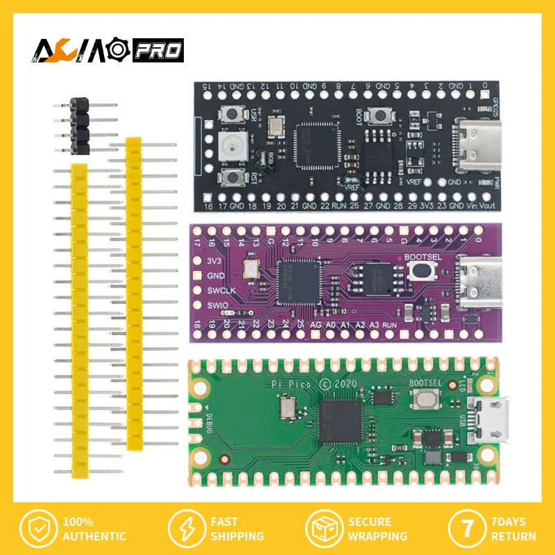 RASPBERRY-PI RASPBERRY PI PICO Raspberry Pi Pico, Microcontroller Board,  RP2040, 32 bit, 2MB Flash, ARM Cortex-M0+