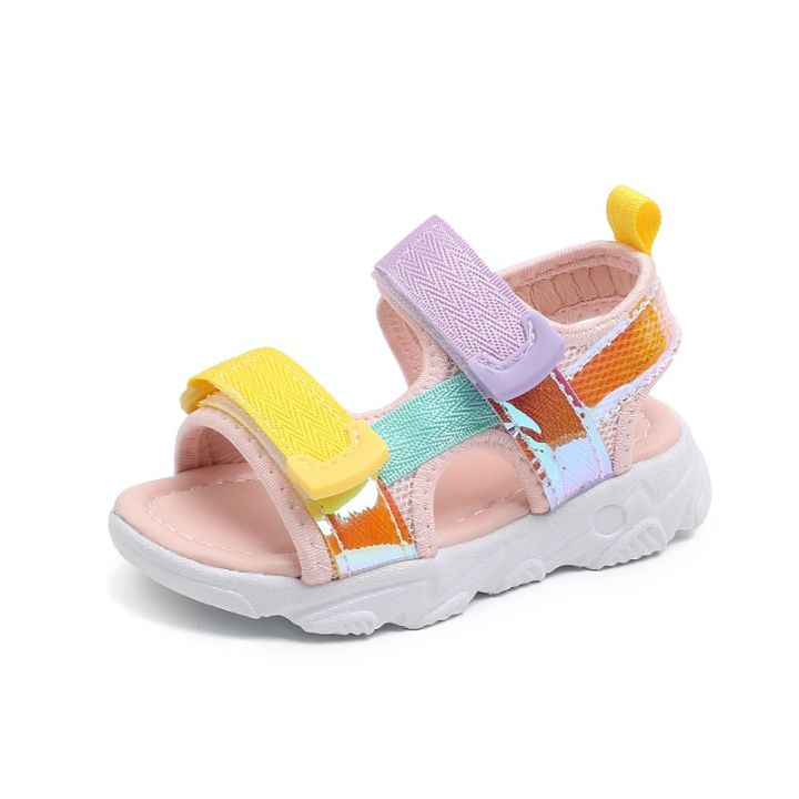 summer-children-sport-sandals-breathable-mesh-soft-bottom-baby-girls-boys-shoes-colorful-reflective-pu-leather-shoes-kids-g04243