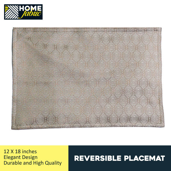 Classically Elegant Reversible Home Fabric Placemat 12 x 18 inches Golden Brown Lazada PH