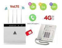 4G VoLTE Wireless Router 4 Antenna RJ11 Indoor Voice VolLTE 2.4G Wireless Home 300Mbps