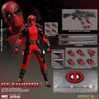 ป้ายผ้าทำจากผ้าเหมือนของ Mezco Marvel Deadpool X-Men ซูเปอร์ฮีโร่ One:12ของเล่นฟิกเกอร์หมุนเวียนรวม16ซม.