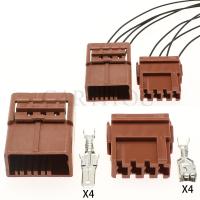 1Set 4Pin 4.8mm Series Brown Wire Car Electrical Connector VW BMW Audi Toyota NISSAN With Terminal DJ7041-4.8-11/21 Electrical Connectors