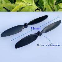 2PCS 75mm Blade Propeller Prop Blade CW+CCW Fit Shaft Diameter 1mm Fr RC Quadcopter Drone Coreless Motor N30 Toy Plane Model