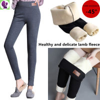 ฤดูหนาว S-5XL ขนแกะเรียงราย Leggings ผู้หญิงอบอุ่น Thermals หนาขนาดบวกเอวสูงกางเกงขายาวสุภาพสตรีผอมหนากางเกงลำลองความร้อนกางเกง