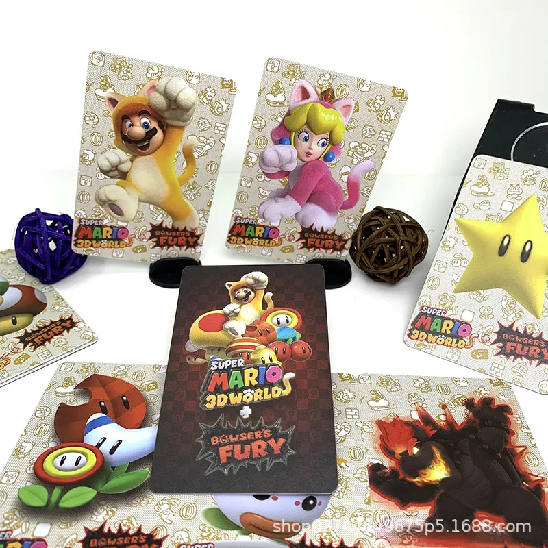 Buy Super Mario 3D World + Bowser's Fury NFC Amiibo Mini Cards,10 PCS Value  Pack : Cat Mario, Cat Peach, Bowser Jr &Bowser. Online at desertcartINDIA