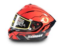 หมวกกันน็อค SOMAN - SM961-s Gundum  Red