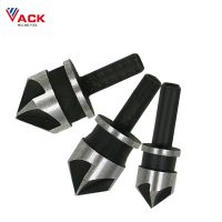 VACK 3/6Pcs HSS Chamfer Countersink Chamfer เจาะ Bit 1/4－Hex Round Shank 90 องศา เครื่องตัดลบมุมไม้ 6mm-19mm