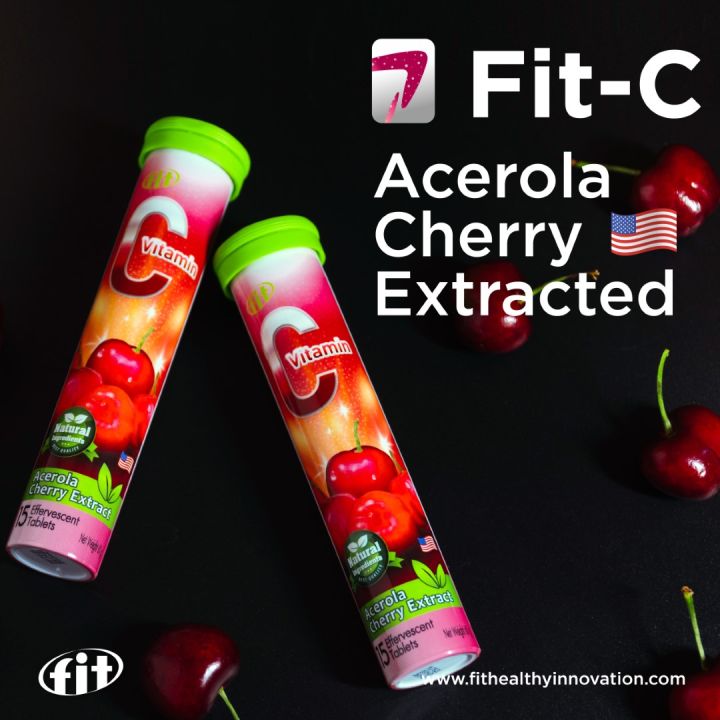 fit-c-ฟิต-ซี-วิตามินซี-acerola-cherry-extract-วิตามินซีสูงถึง-100-รสเชอร์รี่-วิตามินเม็ดฟู่ละลายน้ำ