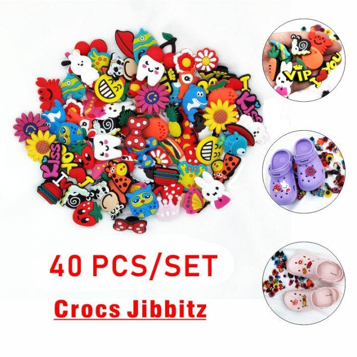 Crocs Jibbitz For Crocs Legit 40 Pieces Set Clogs Pins Lazada PH