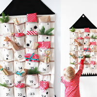 1624 Pockets Christmas Advent Calendars Hanging Storage Organizer Home Supplies Hanging Pockets Xmas Ornaments Children Gift