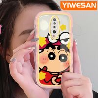 YIWESAN เคสสำหรับ Xiaomi POCO X2 POCO F2 Redmi K30ลายการ์ตูน Crayon Shin-Chan ขอบดีไซน์ใหม่เคสโทรศัพท์ซิลิโคนใสกันกระแทกหลากสีเคสป้องกันเลนส์กล้องใส