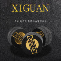 Xiguan หัวปืนใหญ่หัวหนังอเมริกัน14มม. หัวคิวโต๊ะพูลหลายชั้นสีดำ89ลูกใหญ่หัวคิวโต๊ะพูลอุปกรณ์บิลเลียด