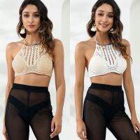 [COD] Ethnic style cross-border European and womens beach bikini top water-soluble with chest pad all-match 710