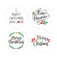 500PcsRoll Merry Christmas Stickers for Xmas decoration Round Sealing Labels Envelope Gift Box Cards Stickers Scrapbook decor