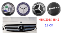 ดาวจมแต่ง เบนซ์ กระโปรงหน้า ติดกระโปรงหน้า Mercedes-Benz CL65 C63 C180 C250 C300 SLS SLK350 Star Flat Hood Bonnet Logo Emblem Badge High Gloss 57mm