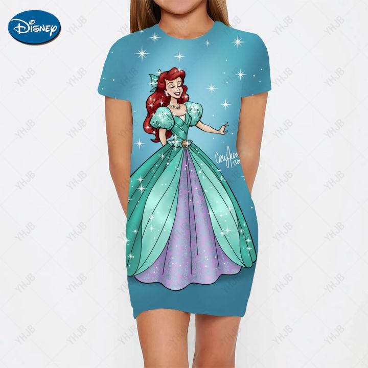 new-summer-girls-clothing-disney-frozen2-anna-dress-printed-cute-casual-cartoon-princess-dress-childrens-wear