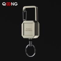 Custom Lettering Roll Retractable Keychain Bag Recoil ID Card Holder Keyring Key Chain Anti-theft Kevlar Rope Key Ring H67 Key Chains