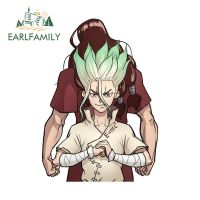 EARLFAMILY สติกเกอร์ติดรถยนต์,ขนาด13Cm X 9.2Cm Dr. STONE พันรถด้วยไวนิลกันแดดติดประตูรถมอเตอร์ไซด์