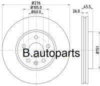 จานเบรคหน้า CHEVROLET CRUZE J300 J305 J308 1.6 1.8 2008-2018 RUNSTOP /คู่