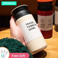 Cafe Insulated Cup Simple Coffee Mug Portable Water Bottle Japanese Style Thermal Tumbler 350/500ml Thermos In-Car Vacuum Flasks