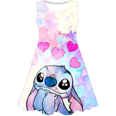 Stitch Children Costume For Kids Girl 4 8 10 Years Cosplay Clothes Party Dress Princess Dresses For Girls 2 Birthday Dress Up