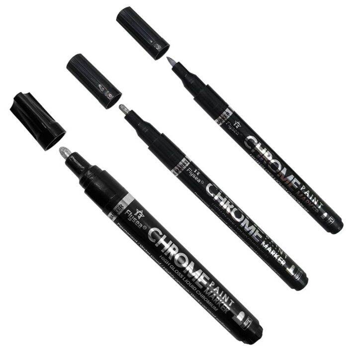 FGGC Metal Effect Student Supplies 0.7/1.0/3.0mm Permanent Marker Pen