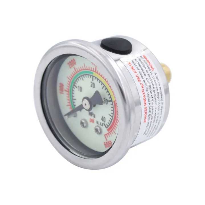 Manometro Idraulico SINOCMP 40Mpa - Doppia Scala (Bar/PSI), Riempito In Glicerina, Acciaio Inox, Per Pompe E Compressori - Foto 9