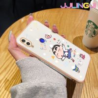 Jjlingji เคสสำหรับ Xiaomi Redmi โน๊ต7 Note 7 Pro Note 7S เคสแฟชั่นโชคดีแบบดีไซน์ใหม่ด้านข้างเคสโทรศัพท์ซิลิโคนกันกระแทกเต็มรูปแบบกล้องฝาปิดเลนส์ป้องกันกล่องกันกระแทกกรอบป้องกันแบบนิ่ม