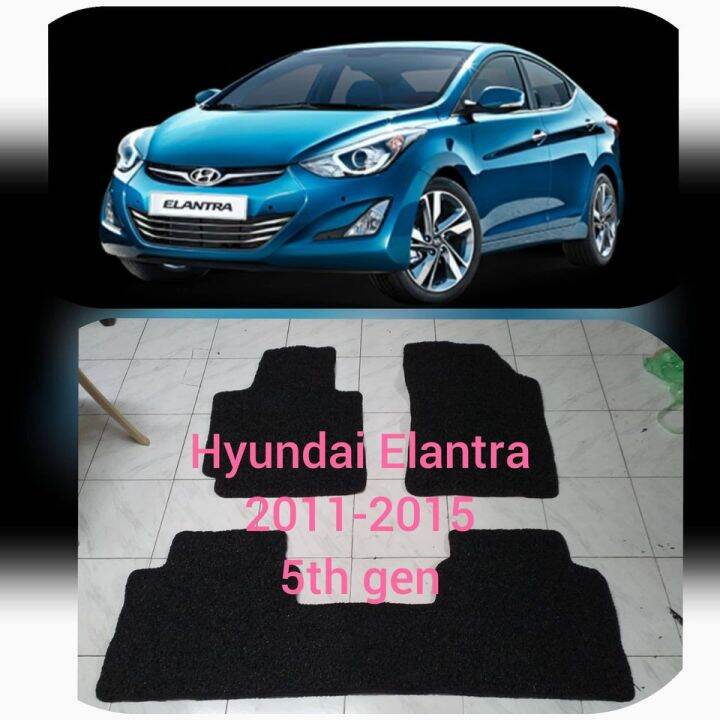 Hyundai Elantra 20112020 5th 6th gen nomad rubber car mat with piping Elantra Custom Fit nomad