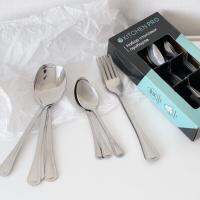 Kitchen pro cutlery set ชุดช้อนส้อมสแตนเลส ***1 ชุดมี ช้อน 4 ชิ้น,ส้อม 4 ชิ้น,ช้อนกาแฟ 4 ชิ้น***