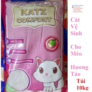 CÁT VỆ SINH CHO MÈO Katz Comfort Hương Táo Túi 10L - Pet shop Uytinpro